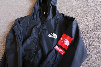 supreme north face windbreaker black